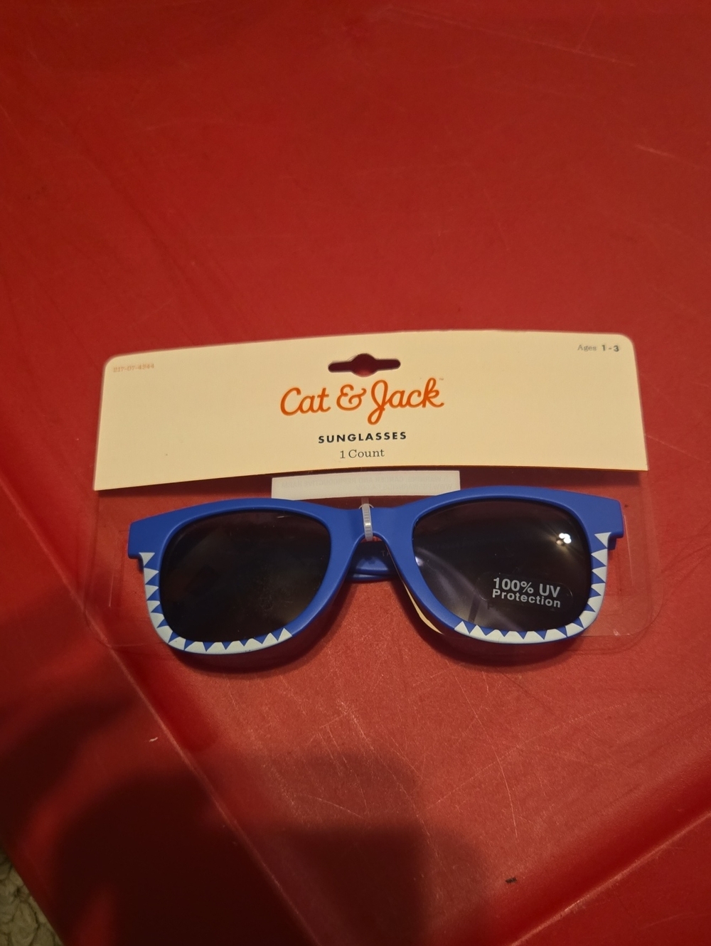 Cat & Jack Blue Kids Sunglasses with Shark-Tooth Trim 827